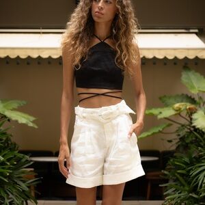 ASTR the Label Black Strappy Crop Top